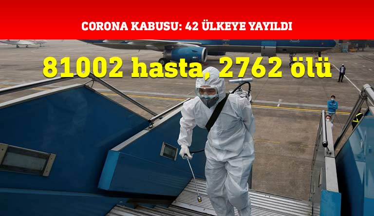 Corona virüsü tehlikesi devam ediyor: 81002 hasta, 2762 ölü