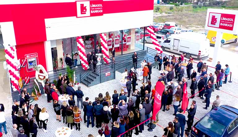 Limasol Bankası Mağusa Elit Şubesi yeni yerinde hizmete hazır