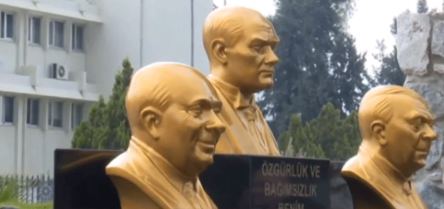 Atatürk, Dr. Küçük ve Denktaş’ın büstleri  düzenlenen açıldı