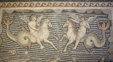 Adana’da Hippokamposlara binen Erosların mozaiği sergisi